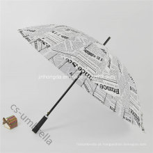 22 &quot;x16k auto jornal aberto impressão guarda-chuva reta (ys0140)